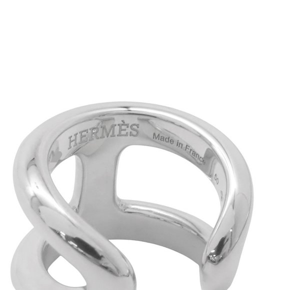 Hermes Hermès Osmose GM Ring, SV925 Silver, Ring Size 50,